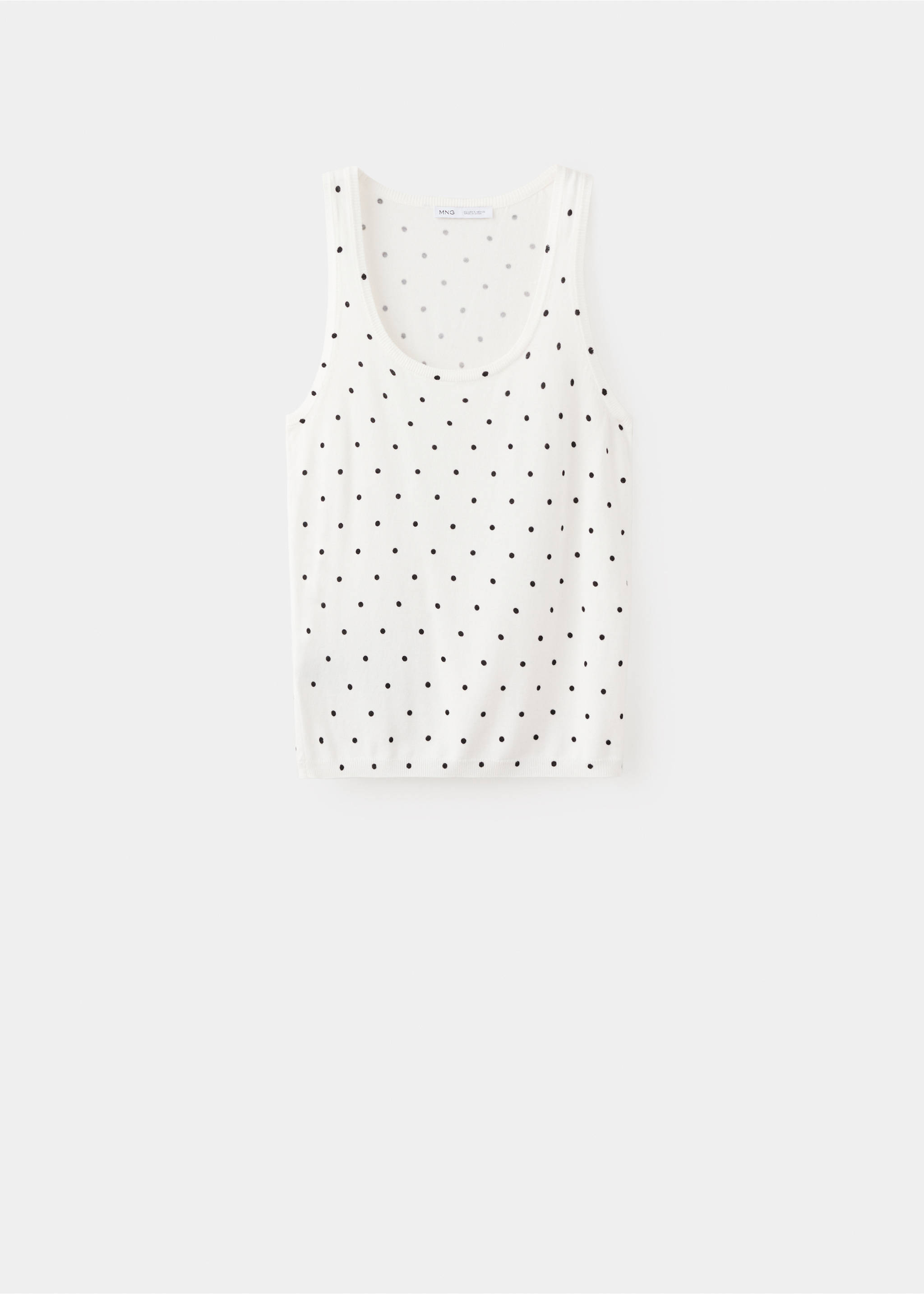 Polka-dot knitted top - Article without model, Off White. Ref: 27017148-00.