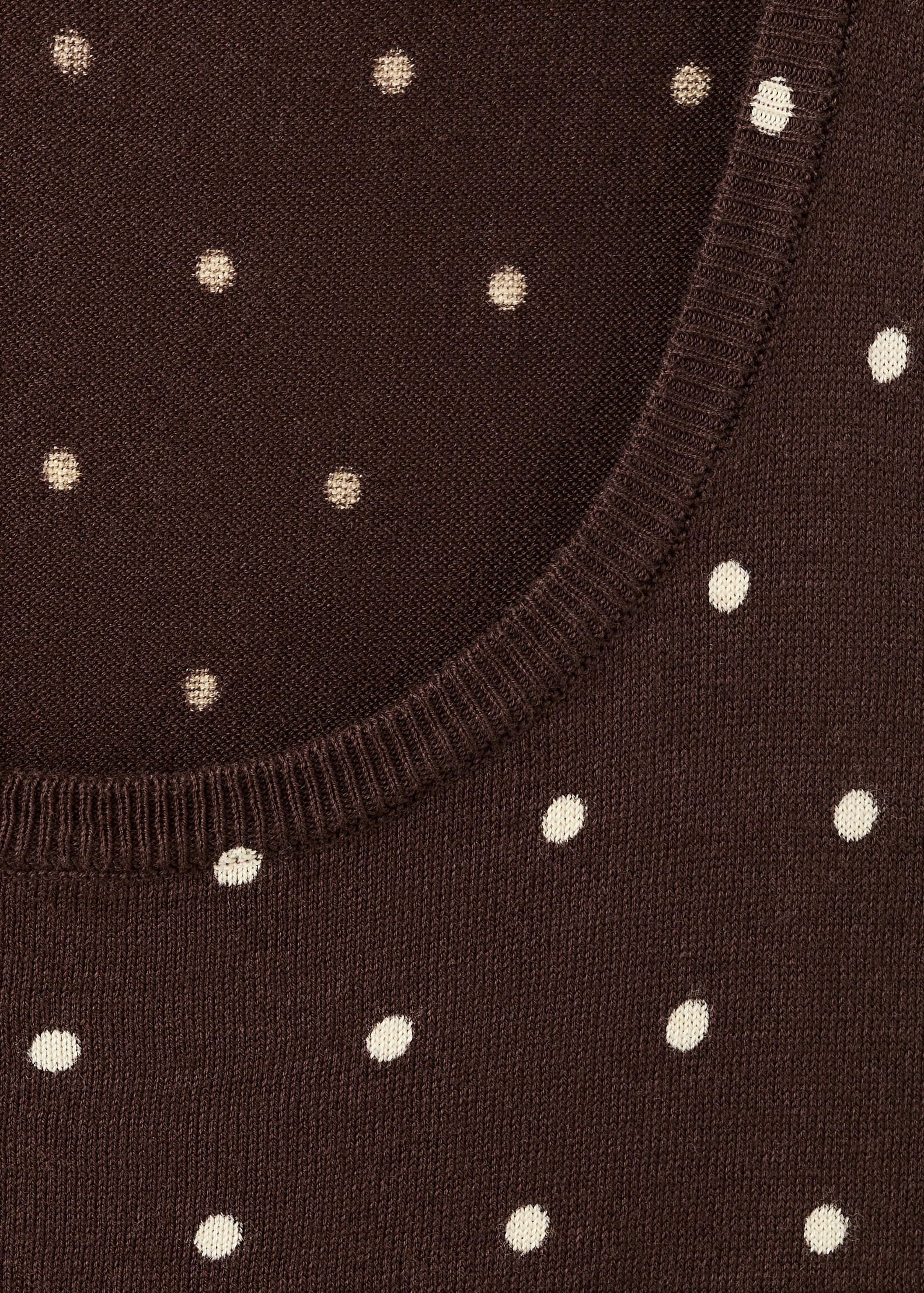 Polka-dot knitted top - Details of the article 8