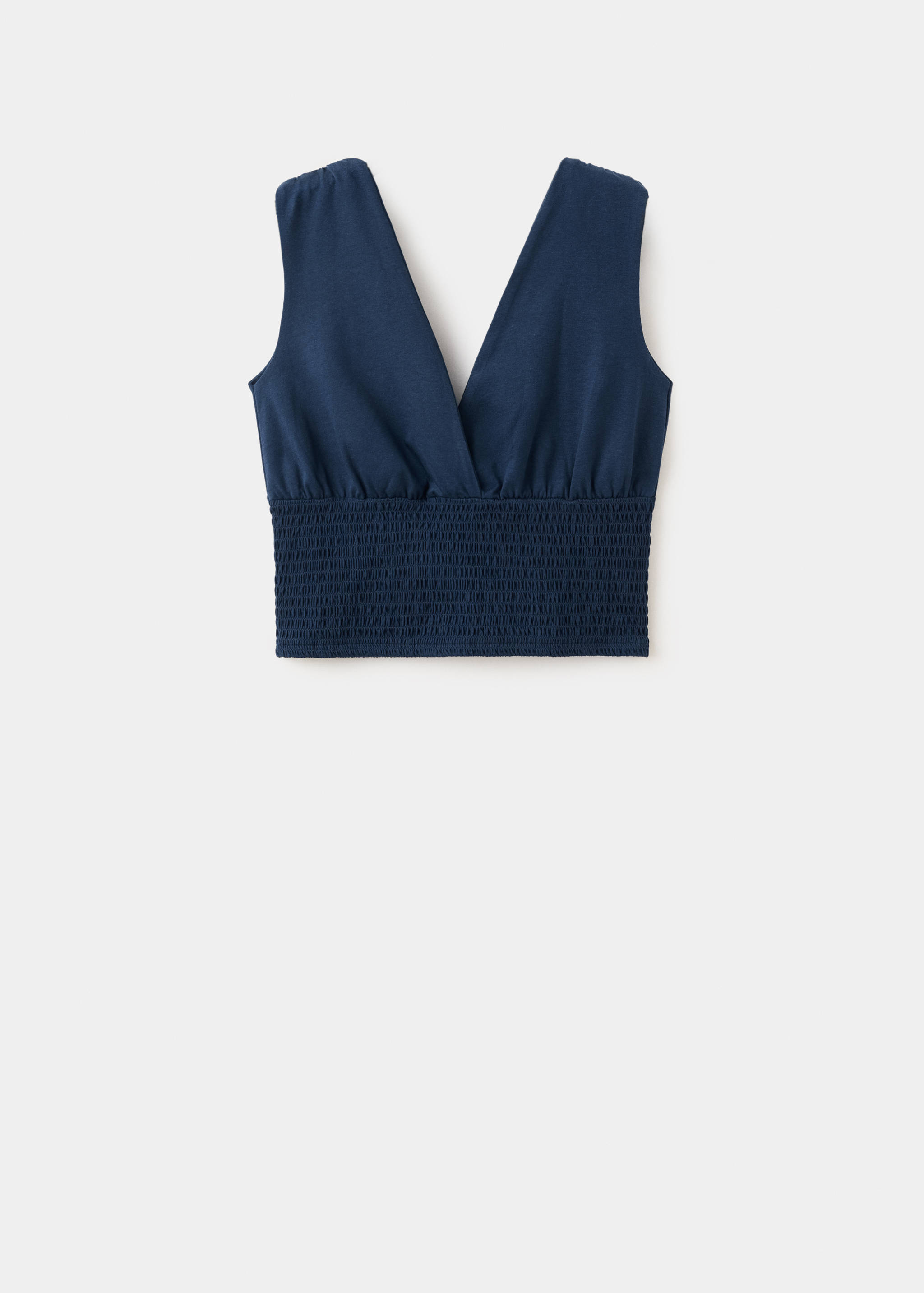 Top cuello pico fruncido - Artículo sin modelo