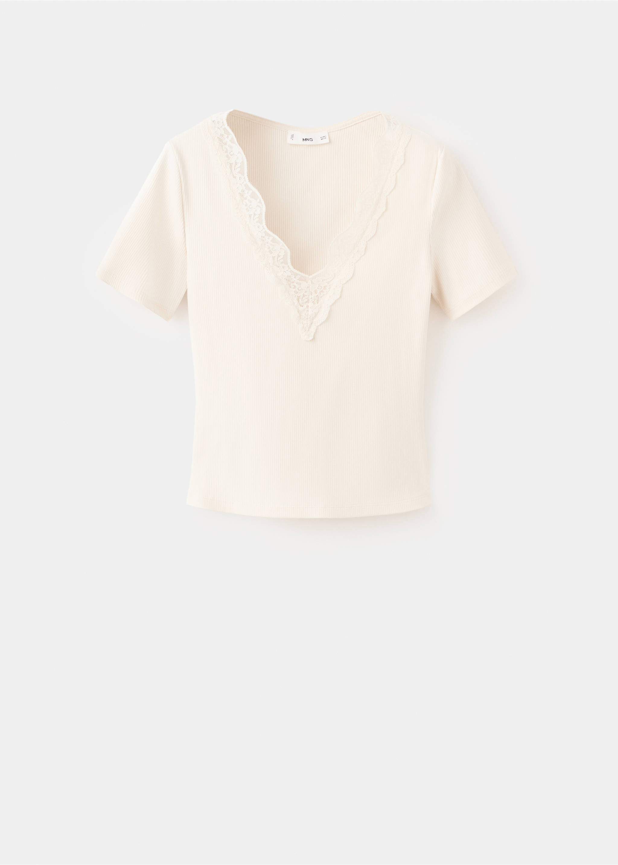 Top ribetes encaje - Artículo sin modelo, Crudo. Ref: 27017150-00.