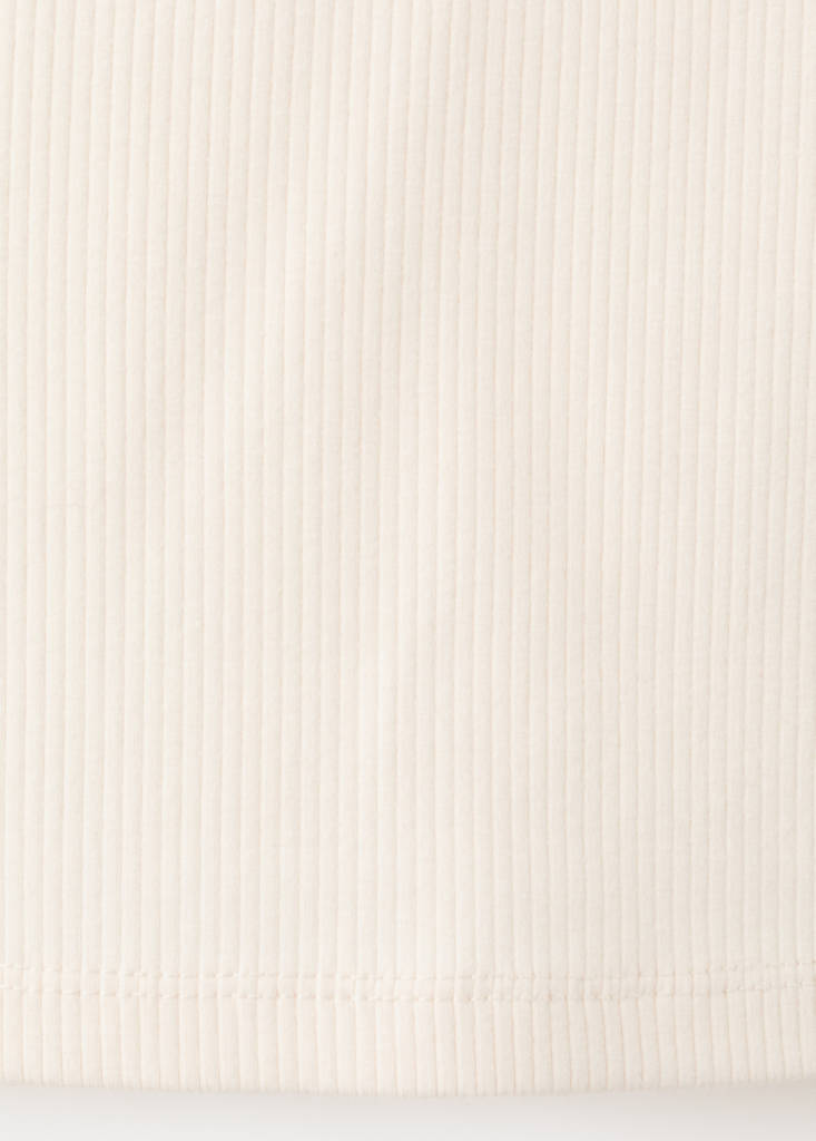 Lace trim top — Ecru