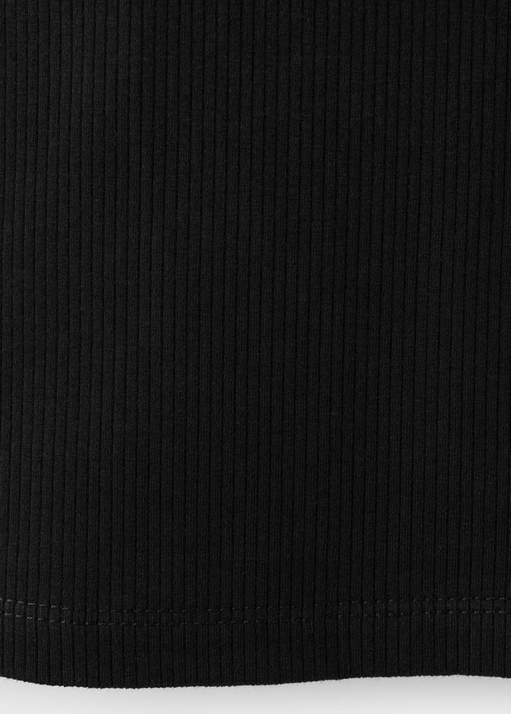 Lace trim top — Black