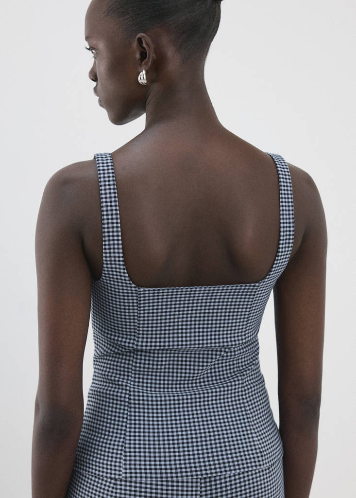 Vichy Top — Blue