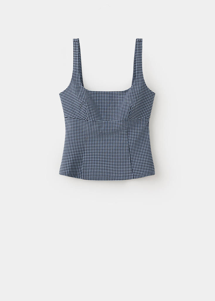 Vichy Top — Blue