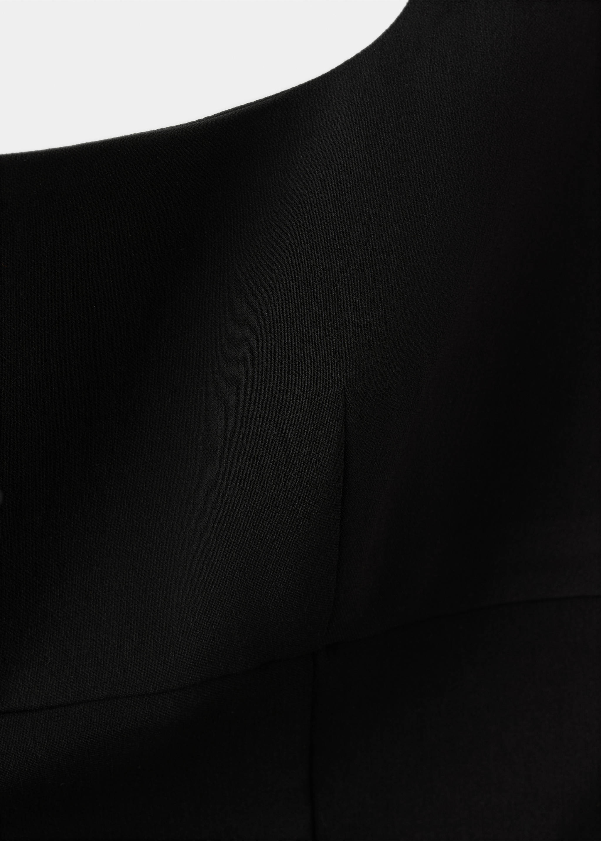 Приталенный топ с декольте - Деталь изделия 8, Черный. Ref: 27017152-00.