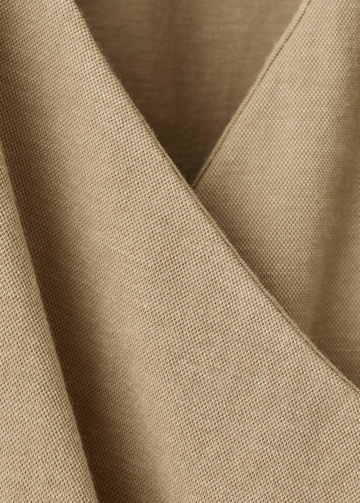 Ruched wrap top — Medium Brown
