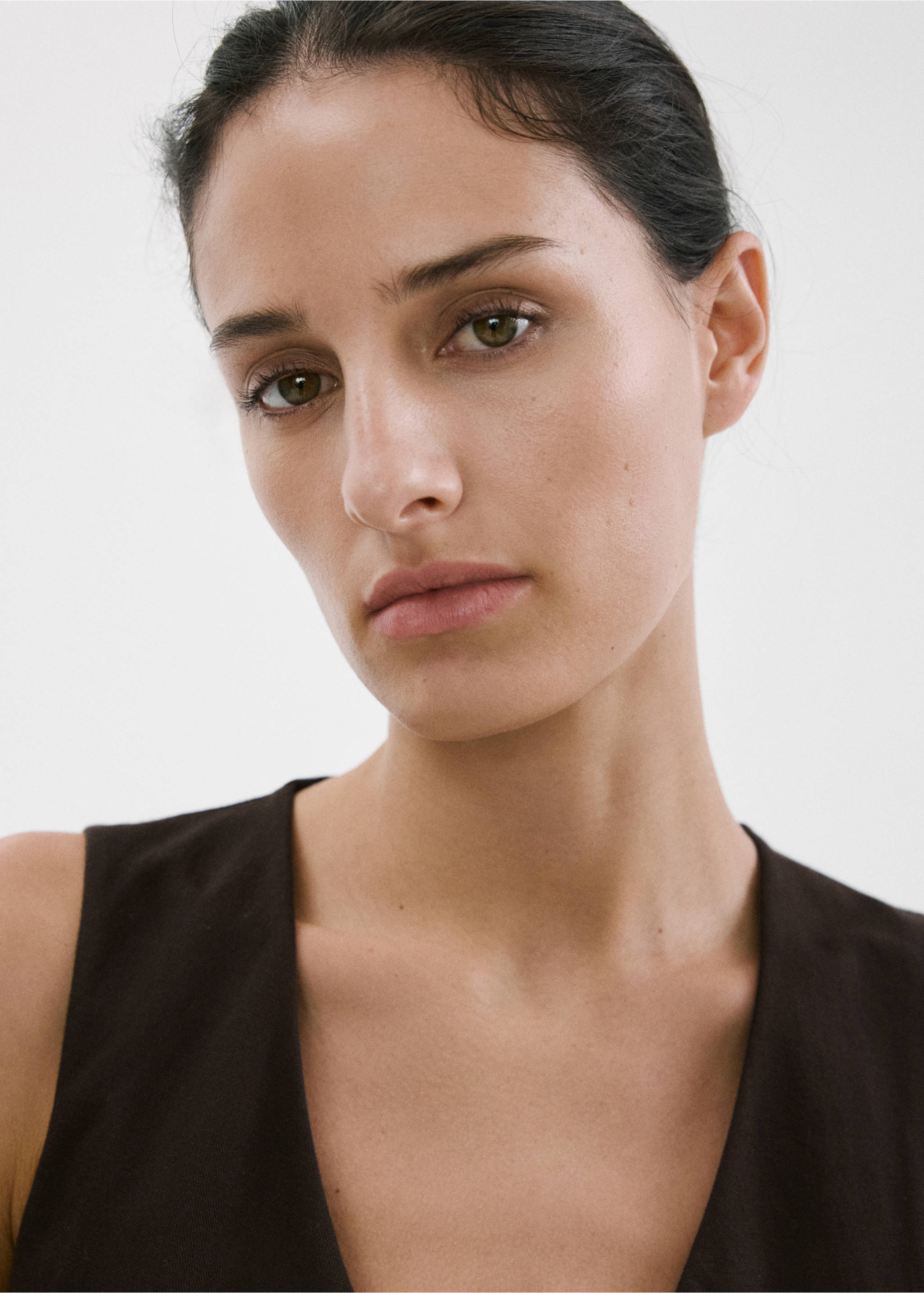 Top cruzado fruncido - Detalle del artículo 1, Marrón. Ref: 27017153-00.