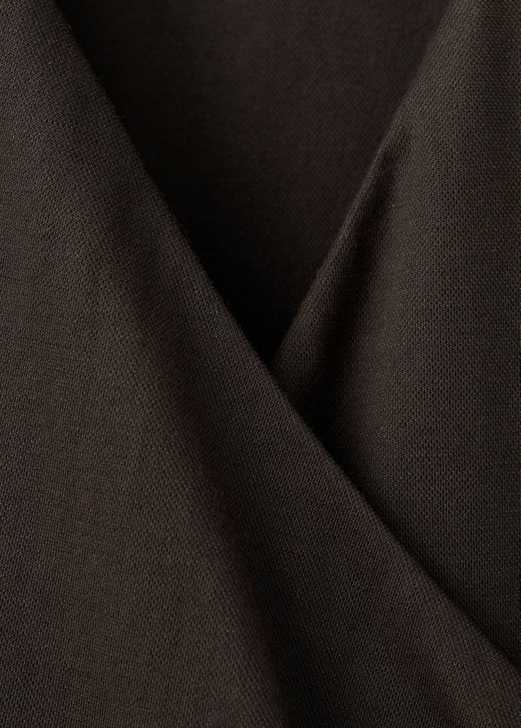 Ruched wrap top — Brown