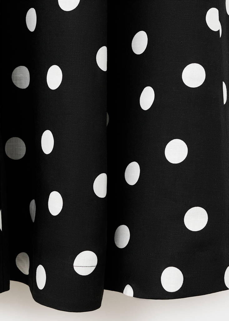 Lyocell polka dot dress — Black