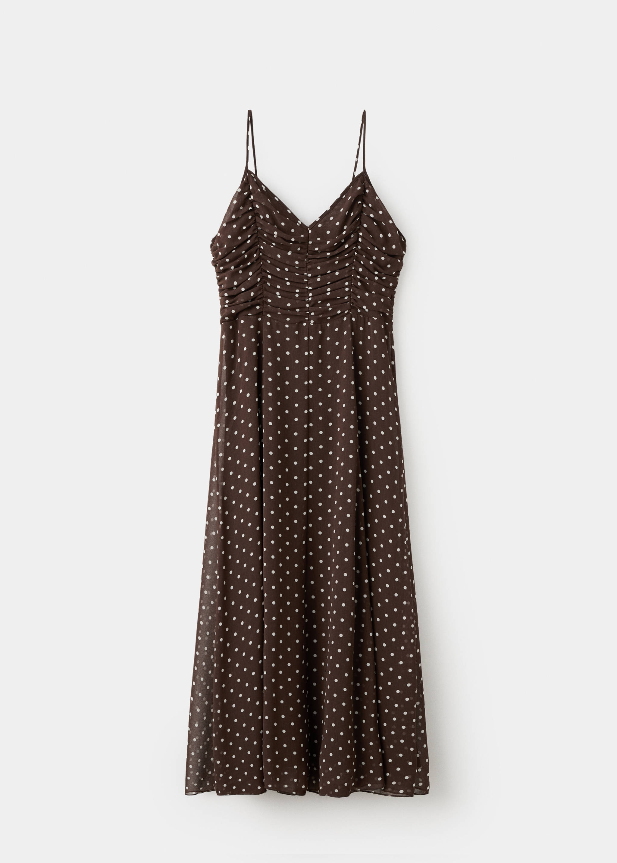 Polka dot dress with gathered neckline - Article without model