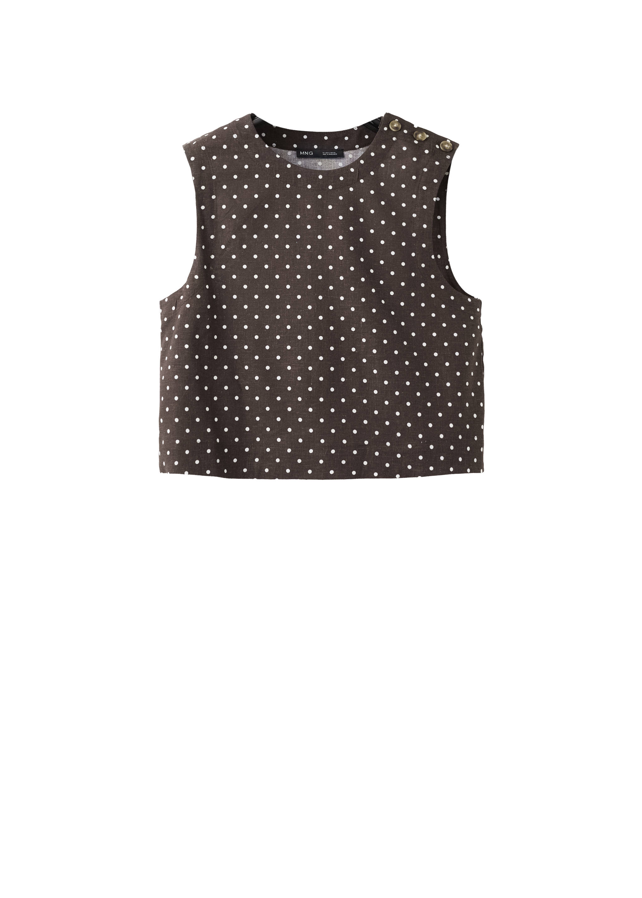 Linen polka dot top - Details of the article 7