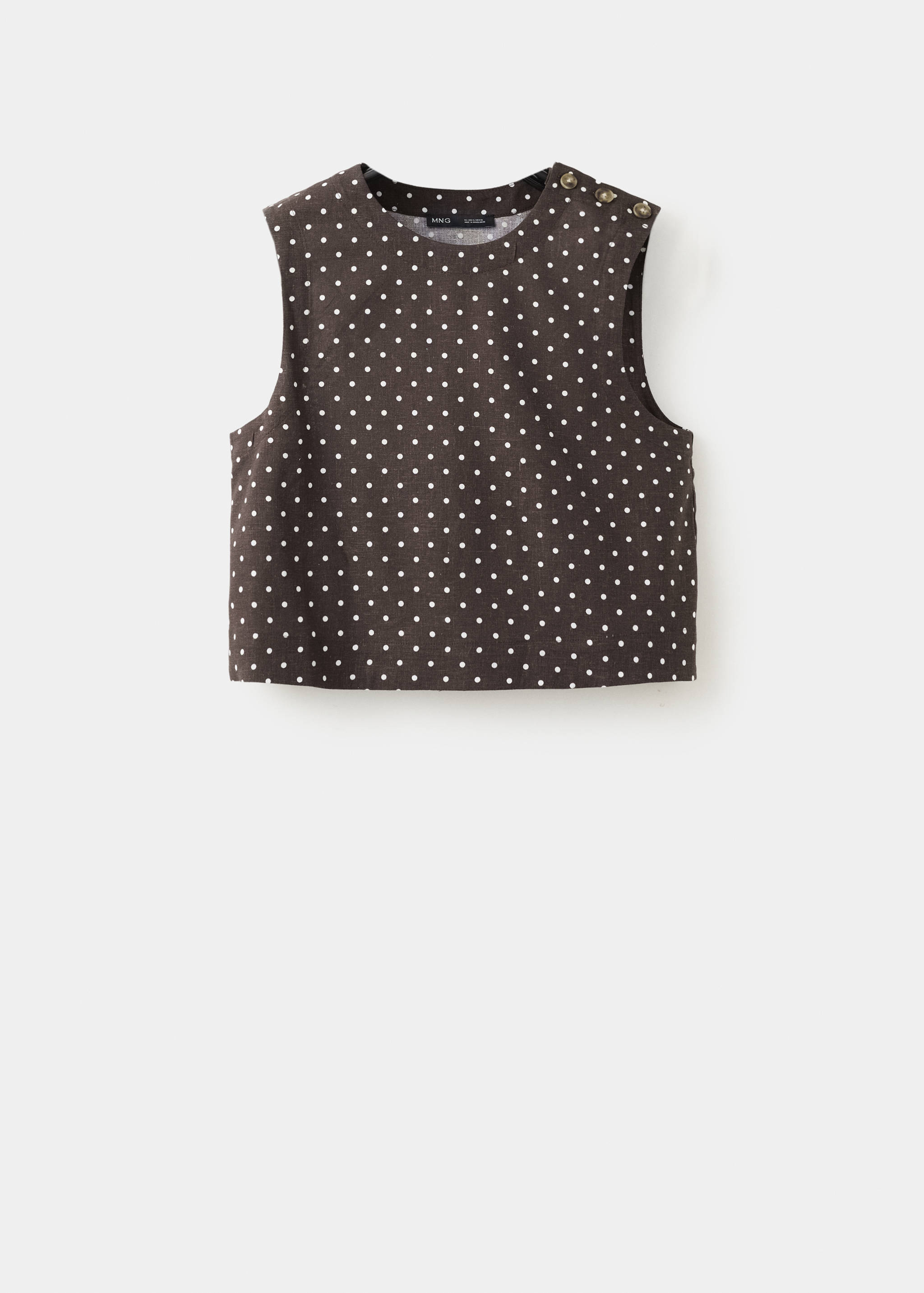 Linen polka dot top - Article without model