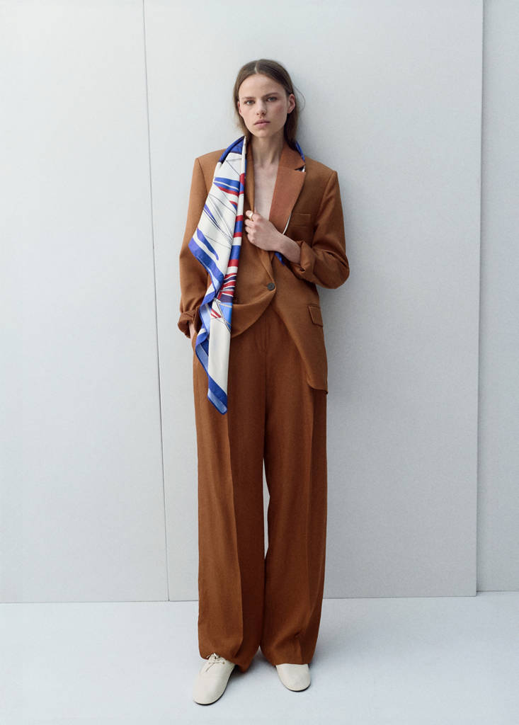 Straight-fit suit trousers — Russet