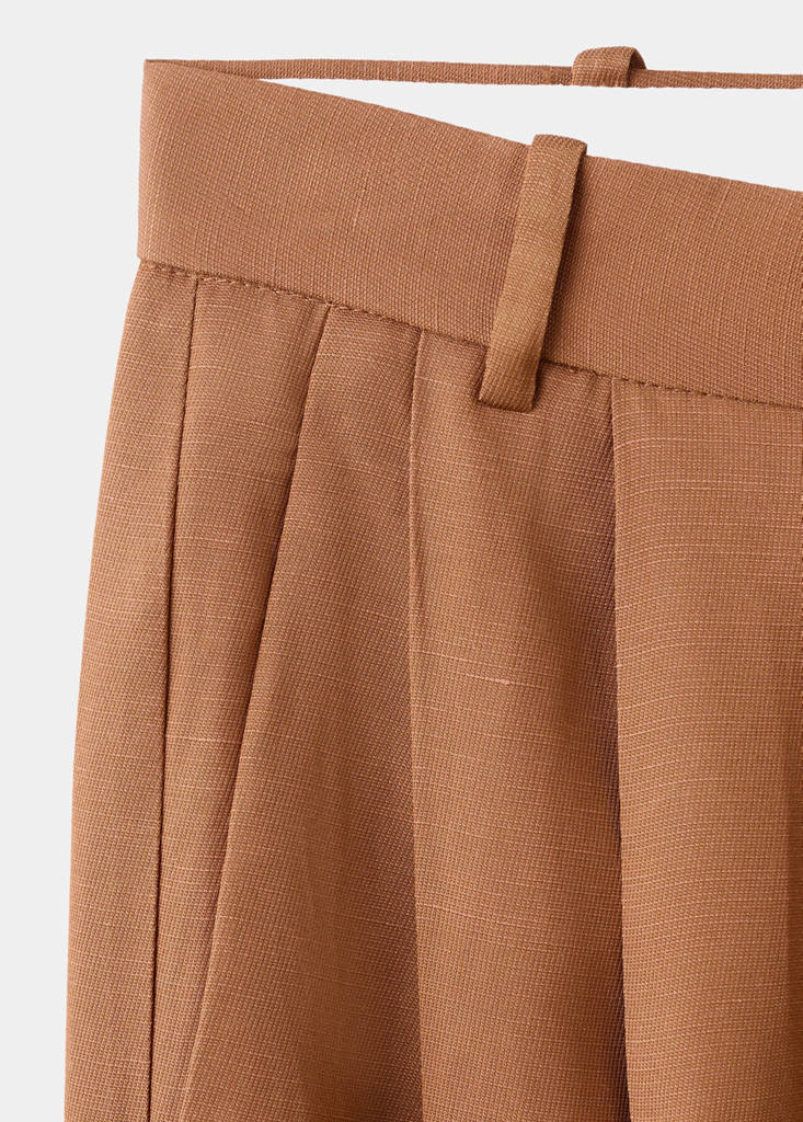 Straight-fit suit trousers — Russet