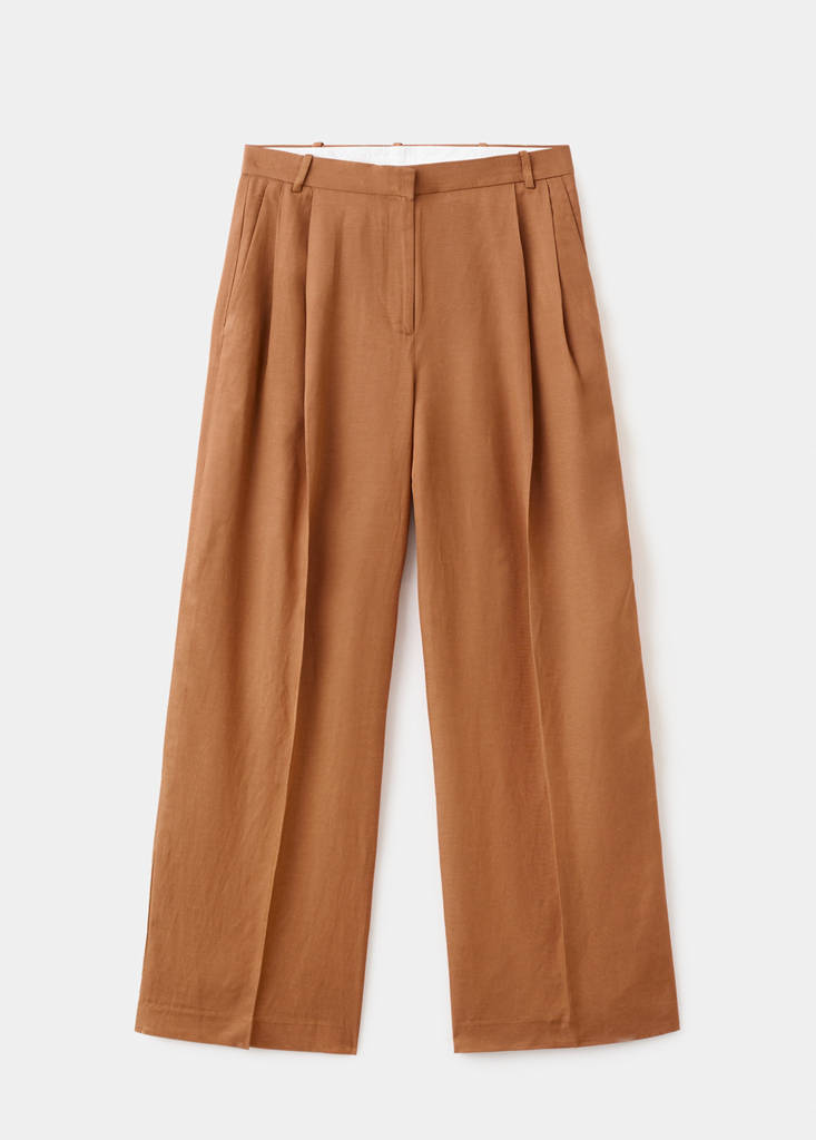 Straight-fit suit trousers — Russet