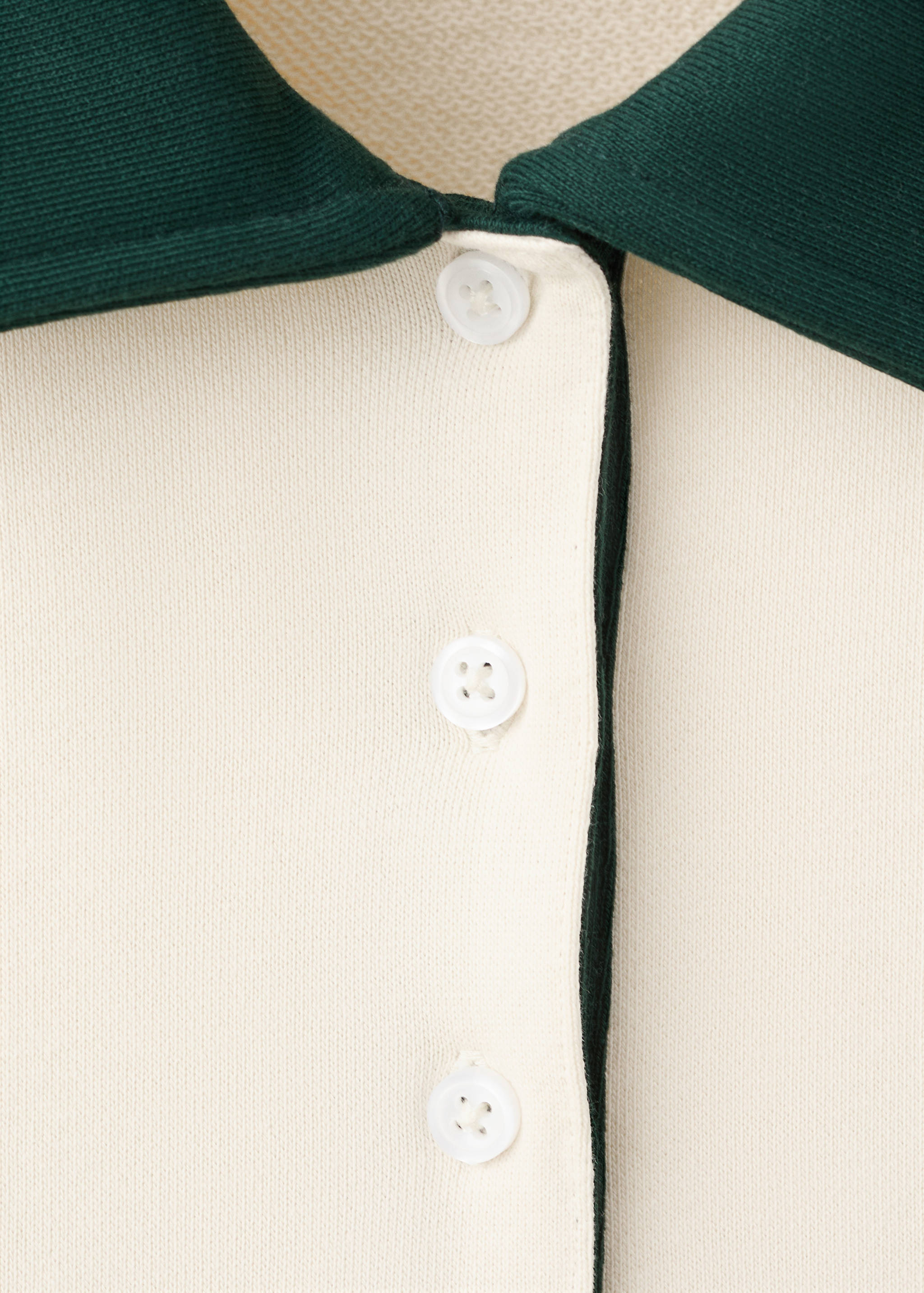 Polo neck sweatshirt with embroidered message - Details of the article 8