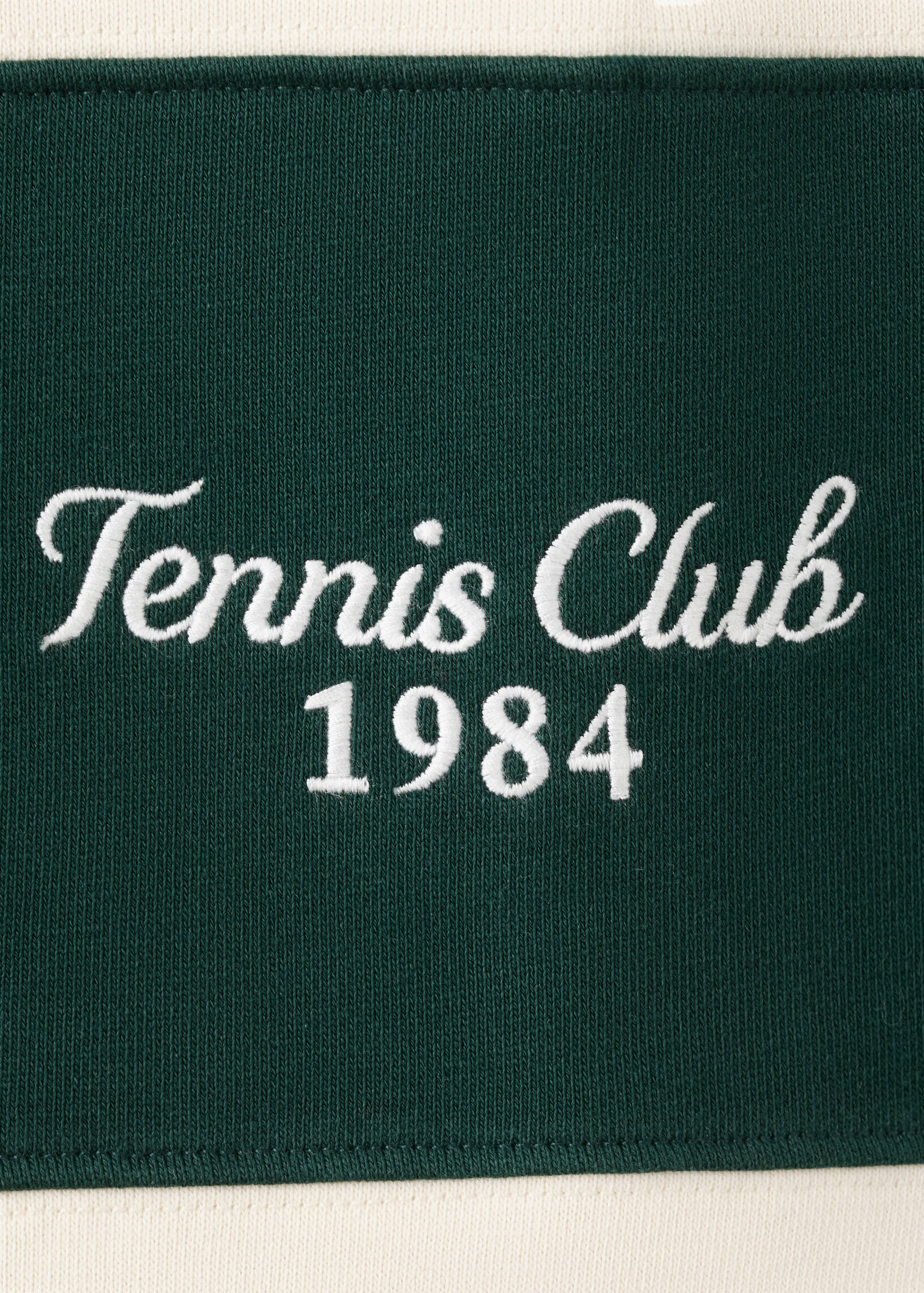 Polo neck sweatshirt with embroidered message - Details of the article 0