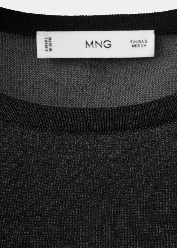 Polka-dot knitted sweater — Black