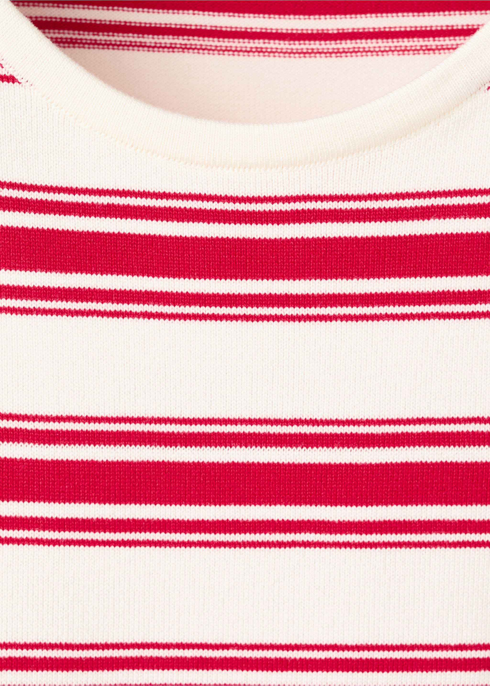 Knit striped sweater - Details of the article 0, Red. Ref: 27017169-00.