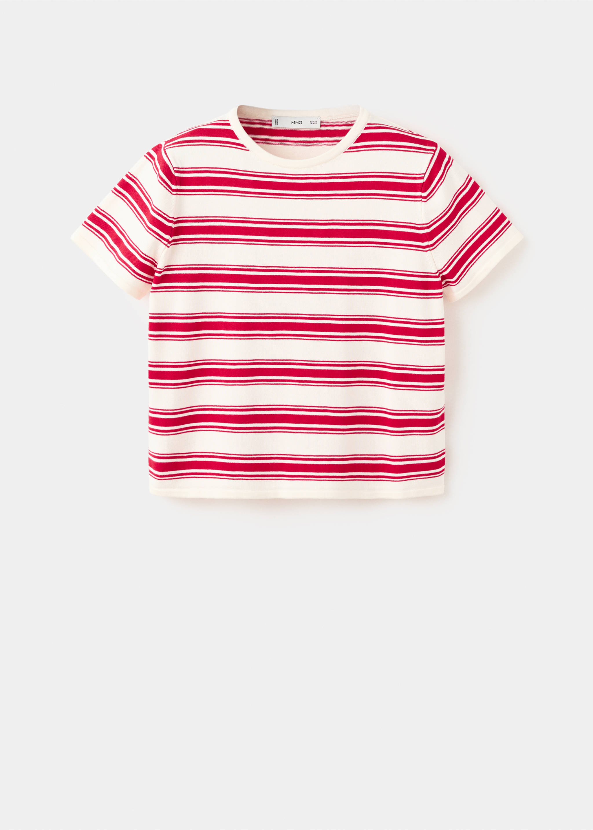 Knit striped sweater - Article without model, Red. Ref: 27017169-00.