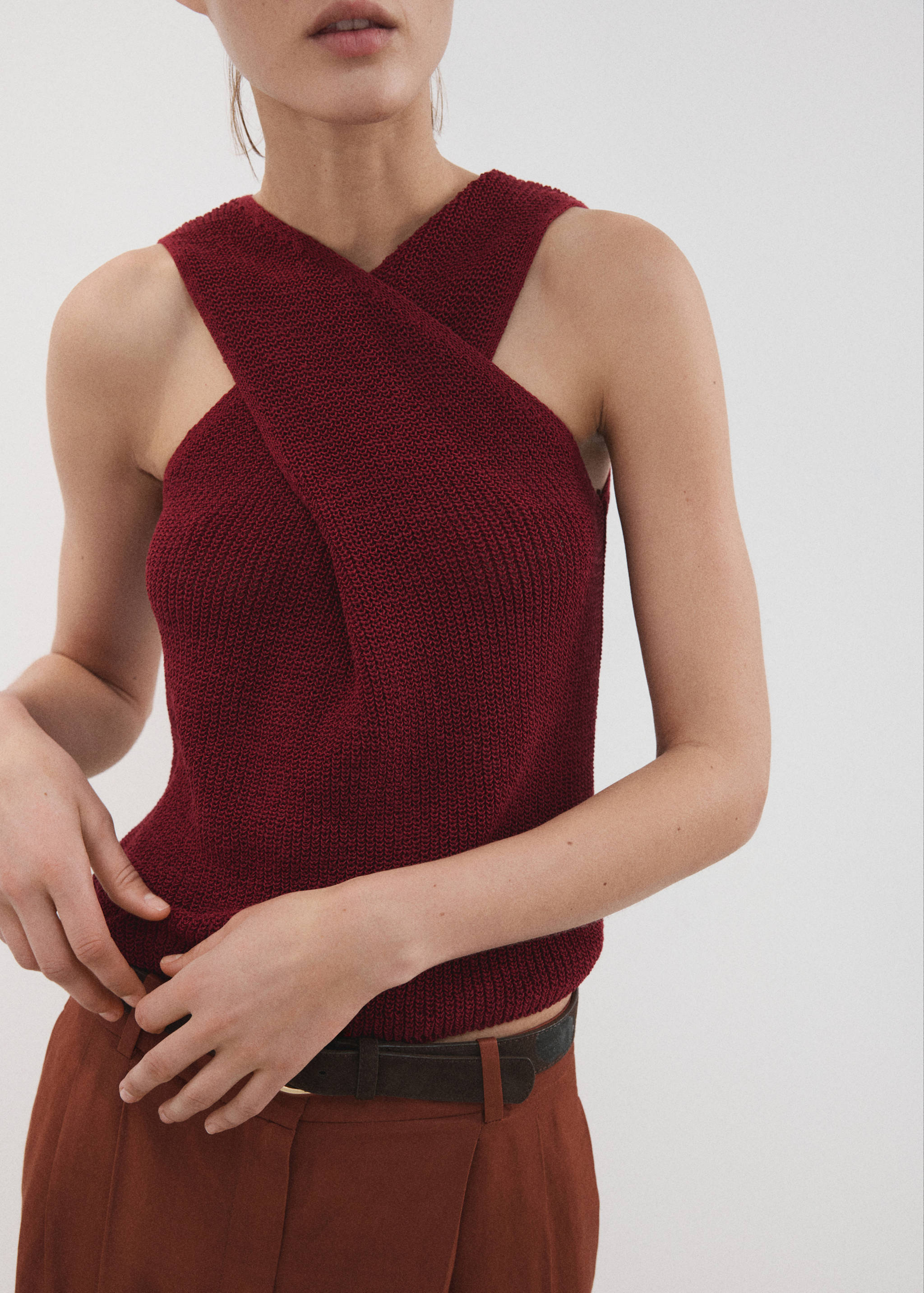 Knitted wrap top - Details of the article 1