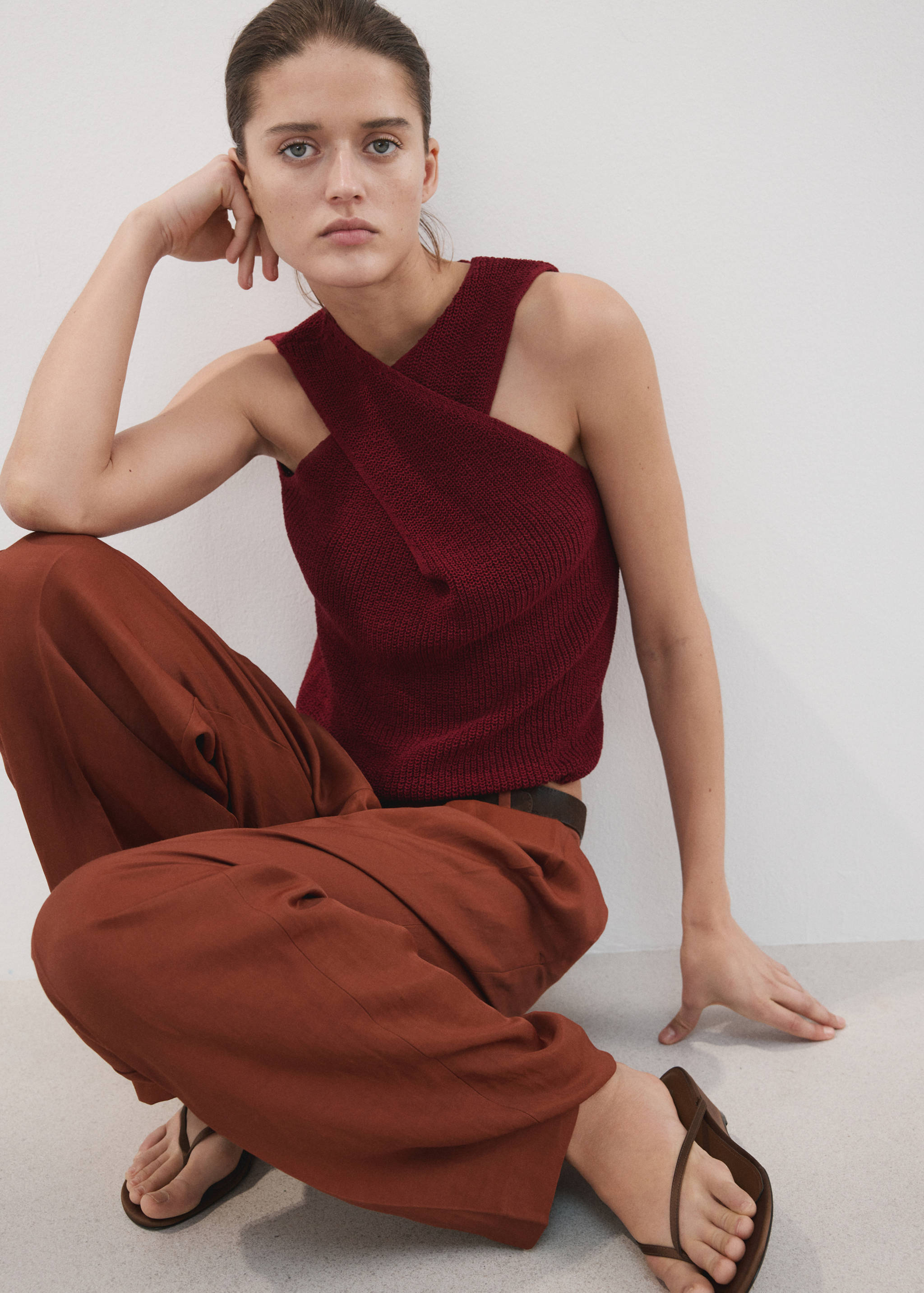 Knitted wrap top - Details of the article 6