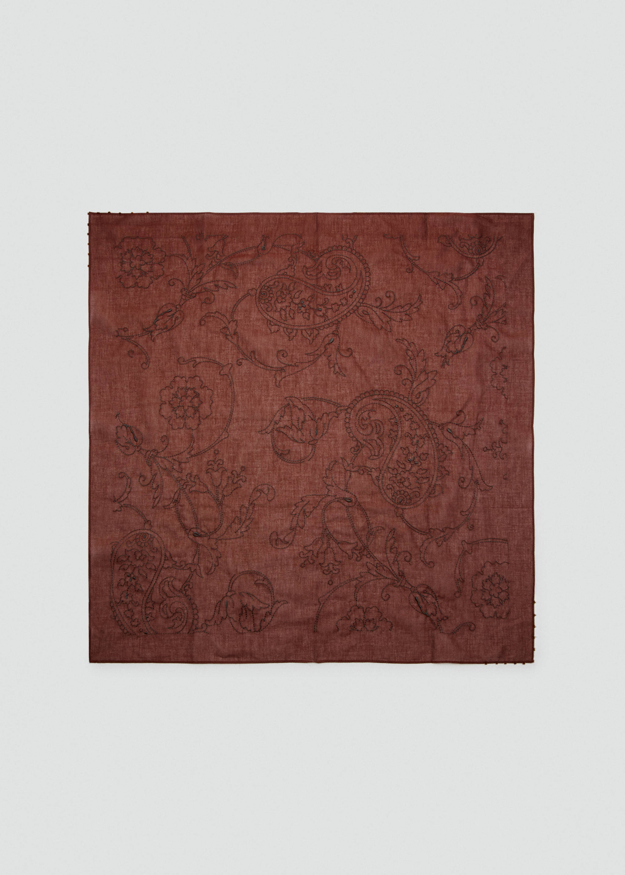 Mocador cotó brodat floral - Article sense model