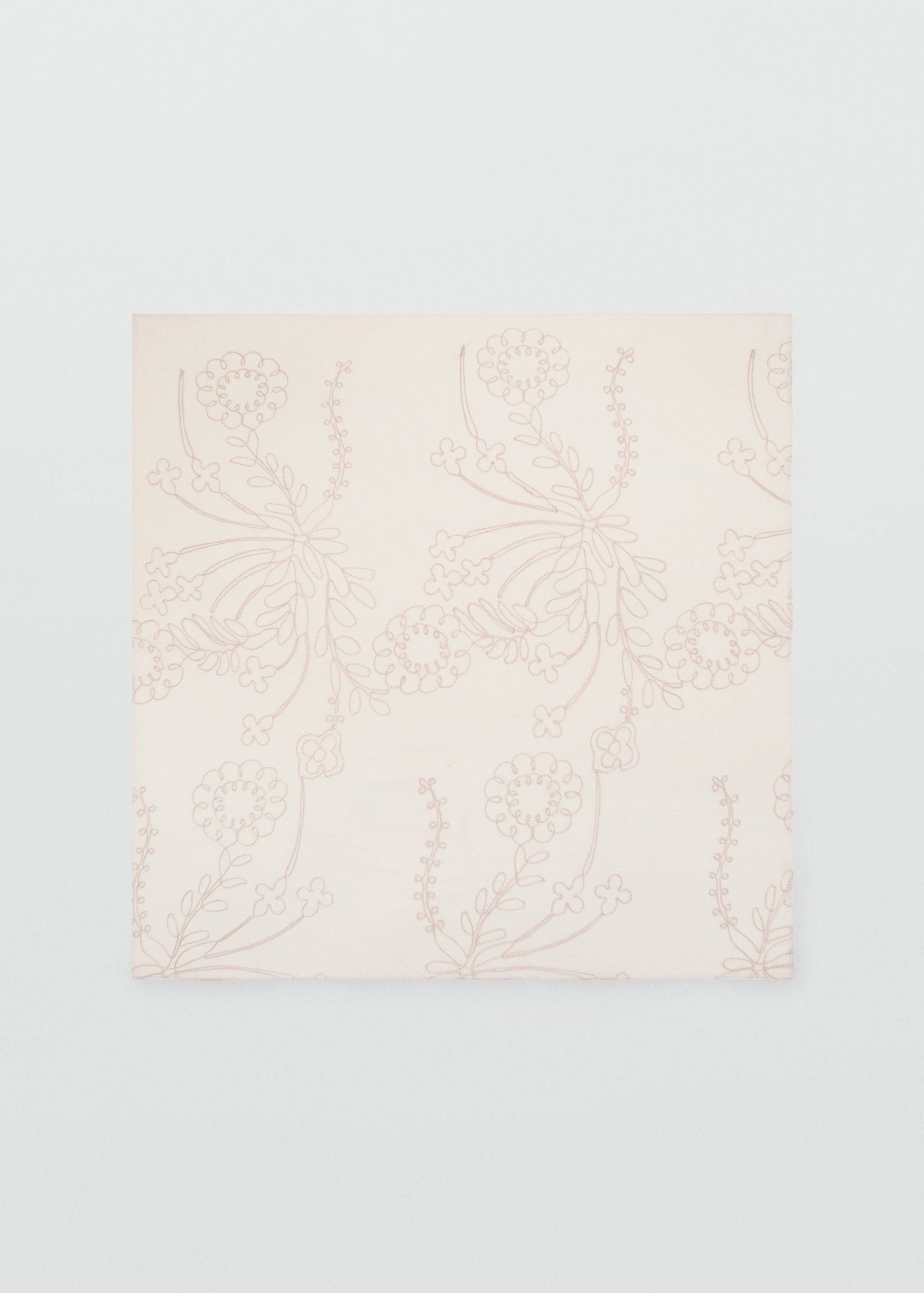 Foulard en coton broderie florale - Article sans modèle