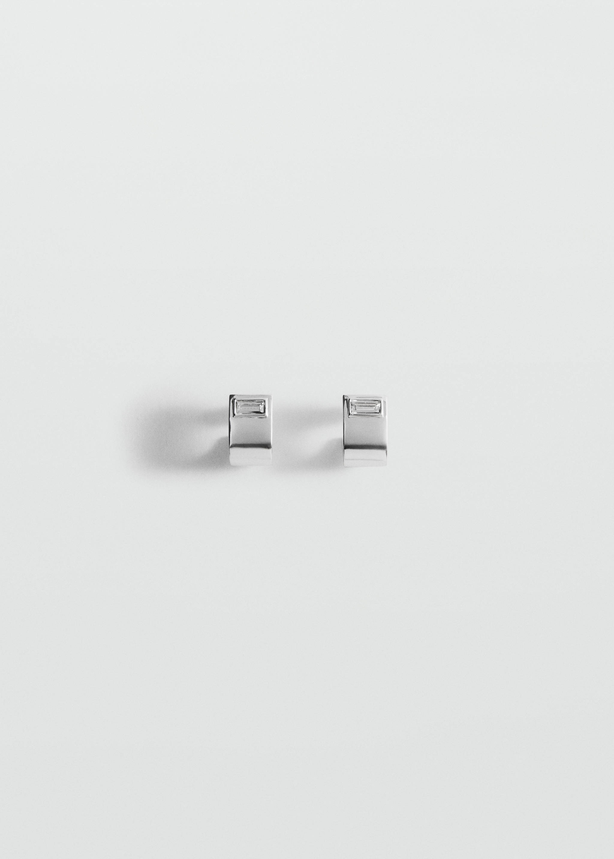 Серьги-полукольца с кристаллами - Изделие без модели