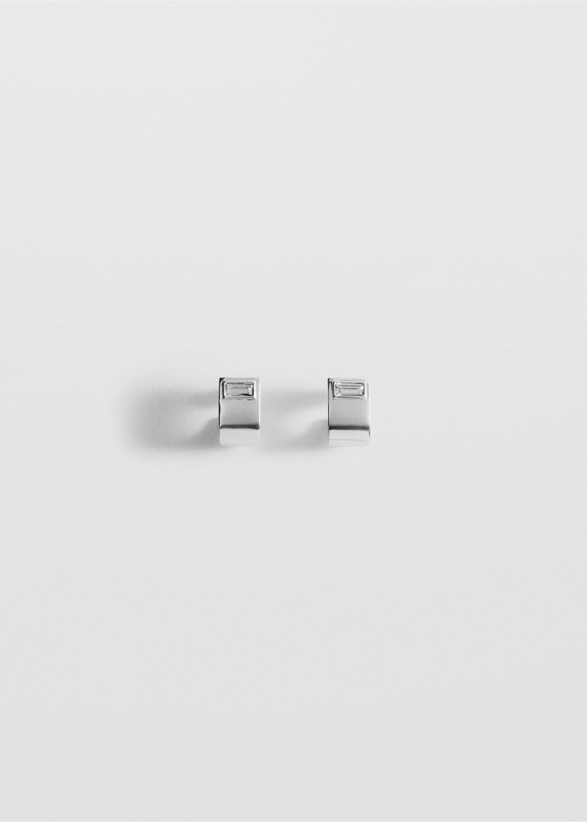 Pendientes semiaro cristales - Artículo sin modelo, Plata. Ref: 27017795-00.