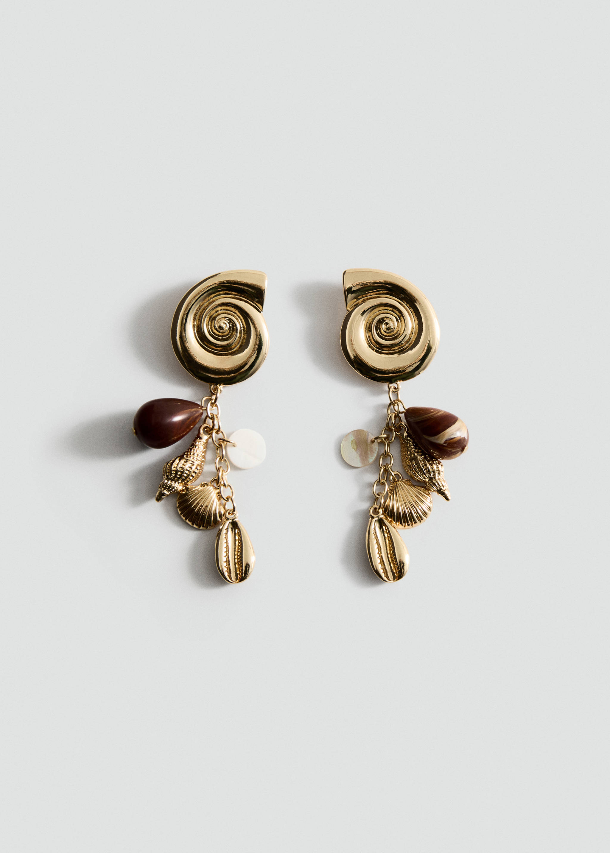 Серьги с подвесками-ракушками - Изделие без модели