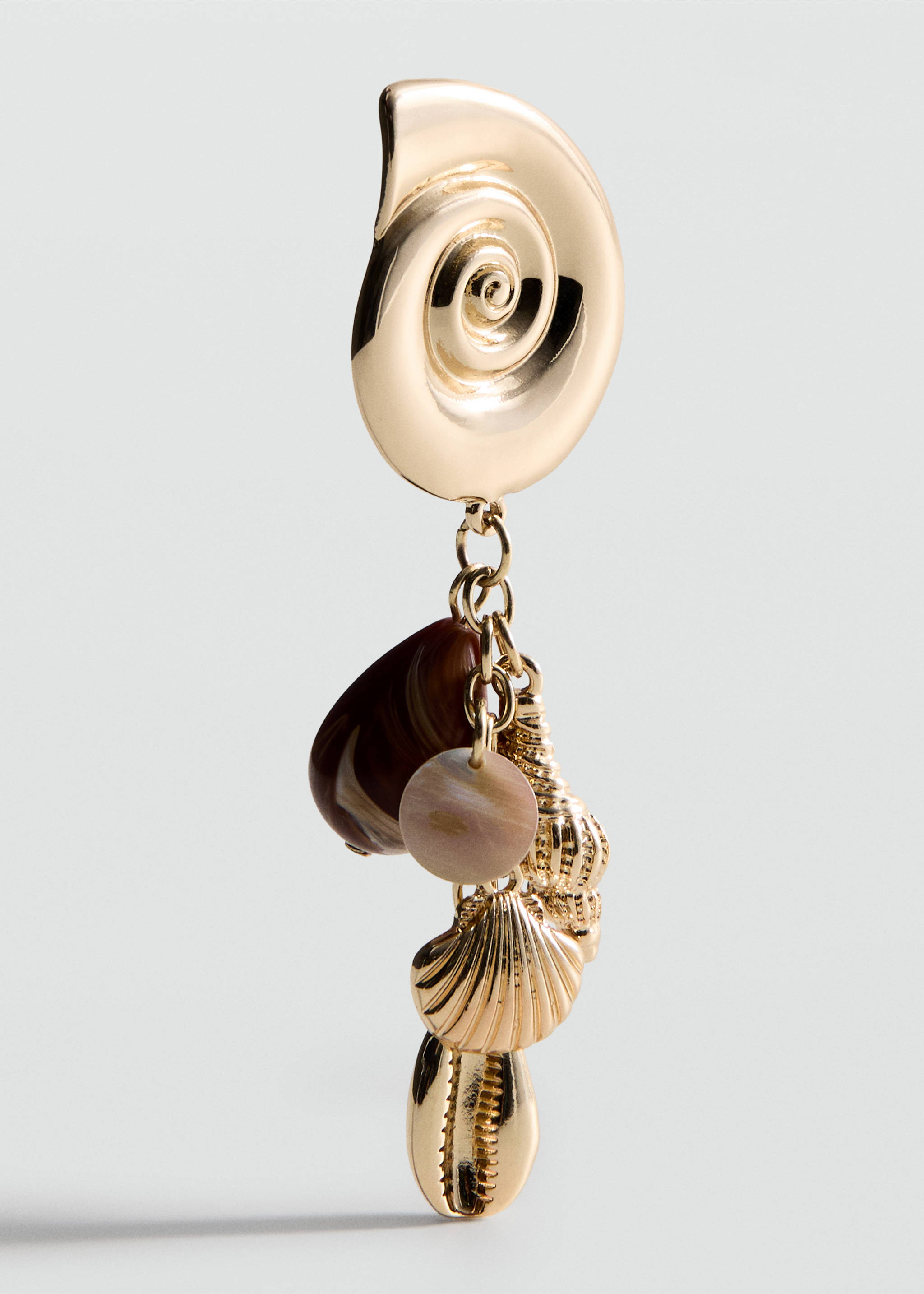 Серьги с подвесками-ракушками - Деталь изделия 1, Золото. Ref: 27017797-00.