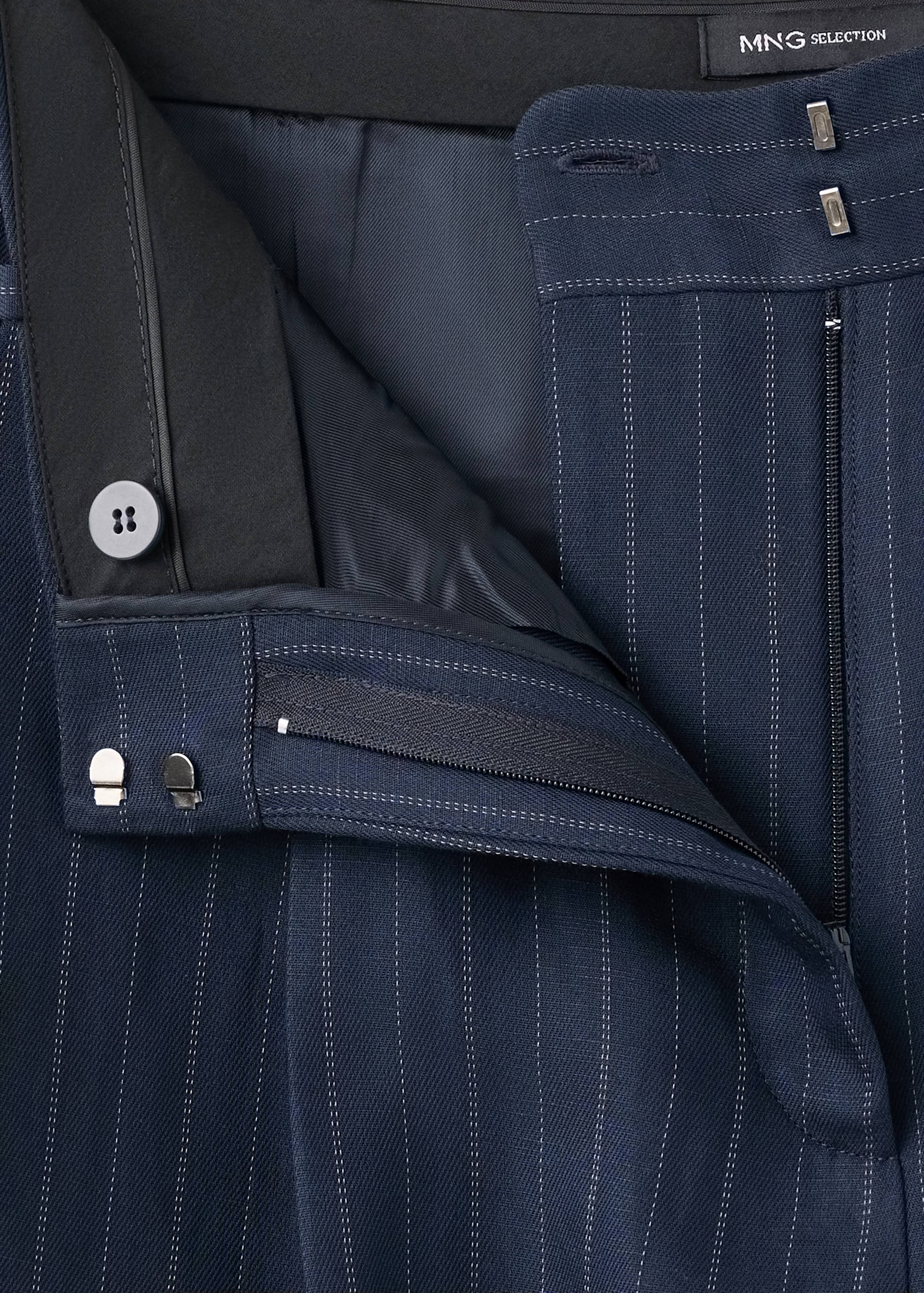 Pinstripe suit trousers - Details of the article 0