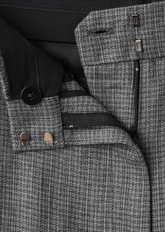 Straight-fit linen-blend suit trousers — Black 5