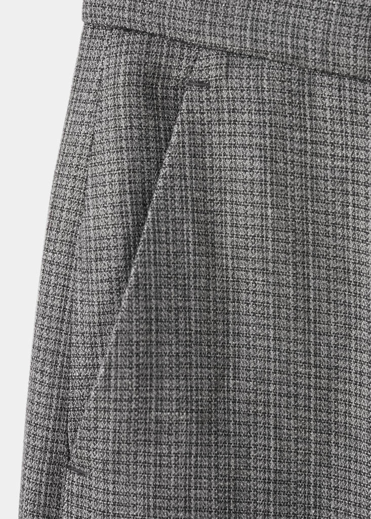 Straight-fit linen-blend suit trousers — Black
