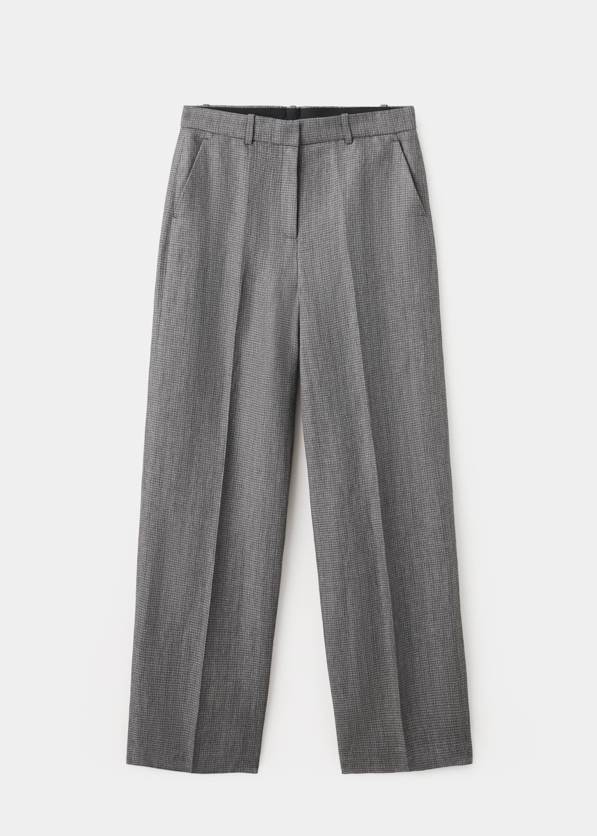 Straight-fit linen-blend suit trousers - Article without model