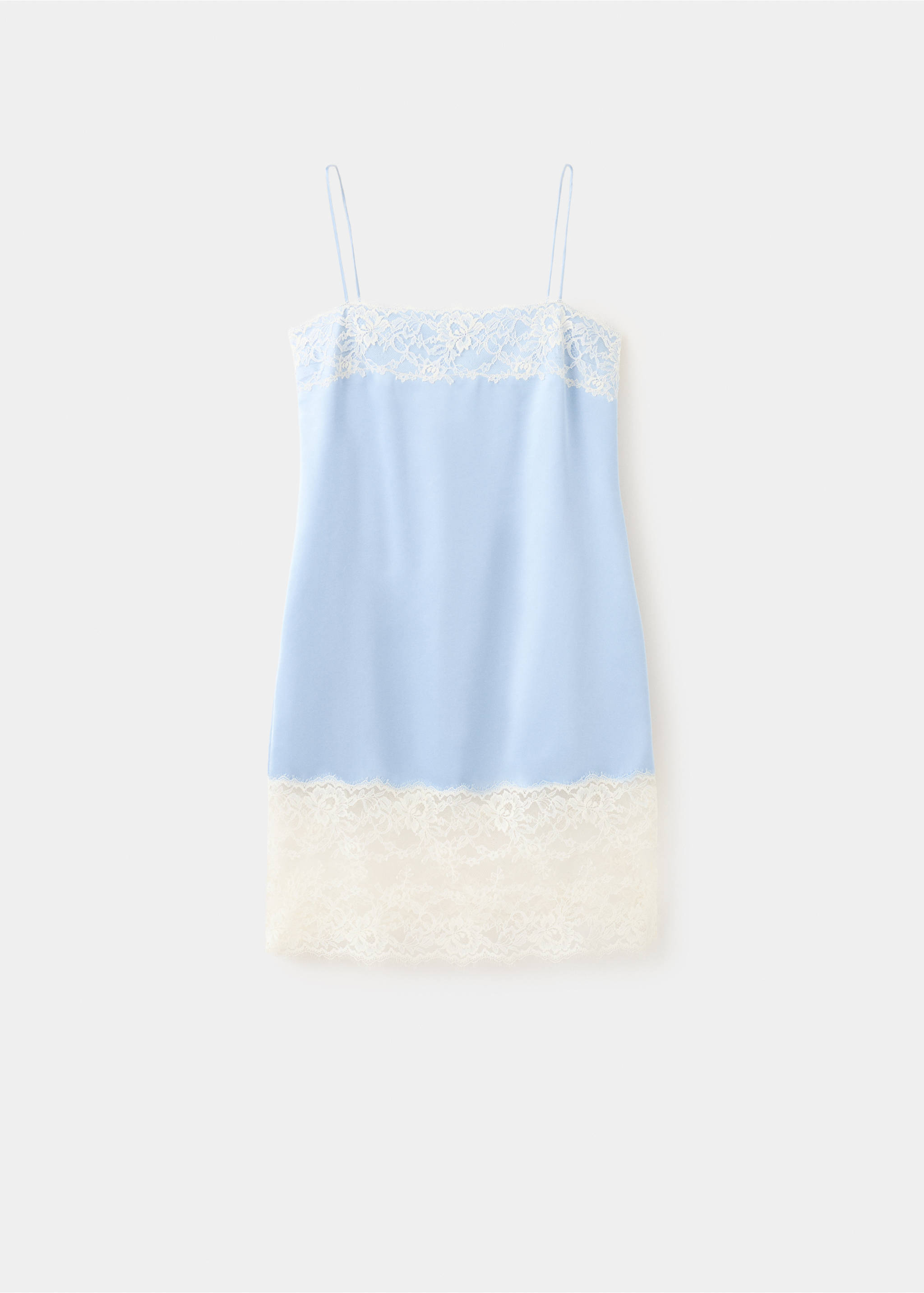 Lace camisole dress - Article without model, Sky Blue. Ref: 27017807-00.