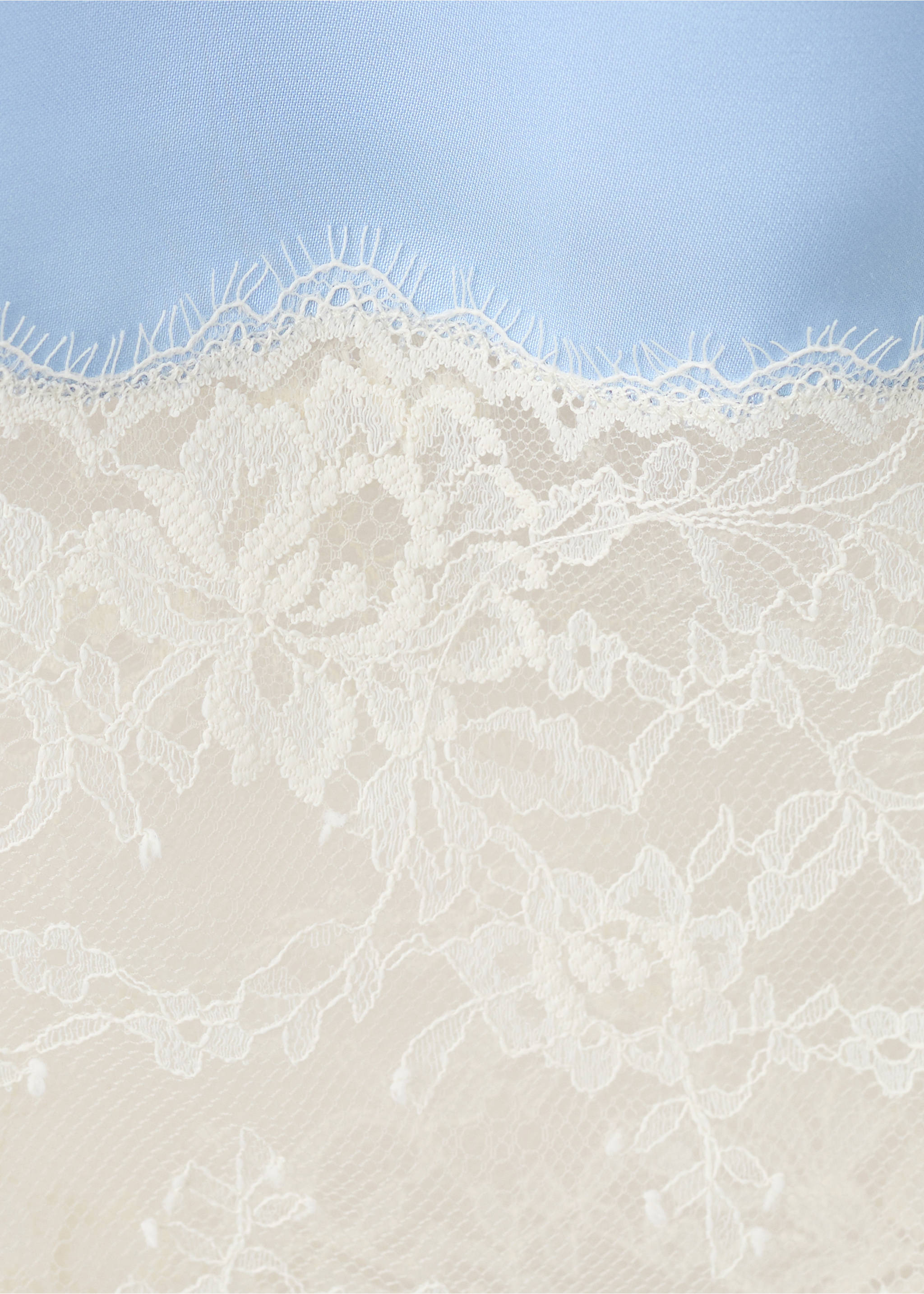 Lace camisole dress - Details of the article 0, Sky Blue. Ref: 27017807-00.