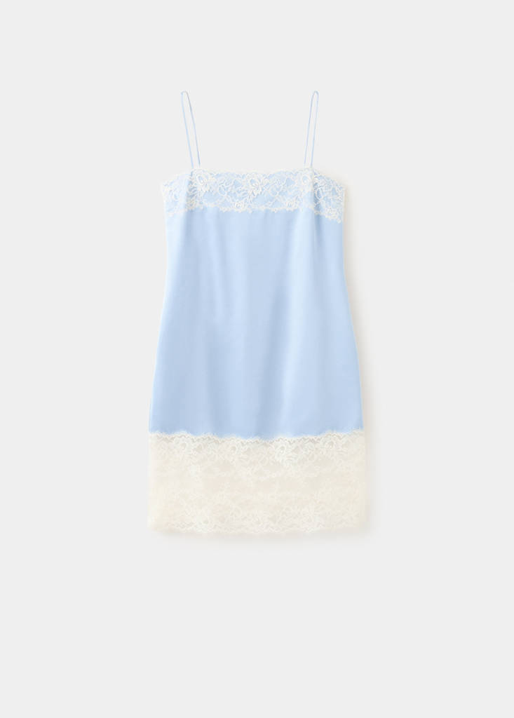 Lace camisole dress — Sky Blue