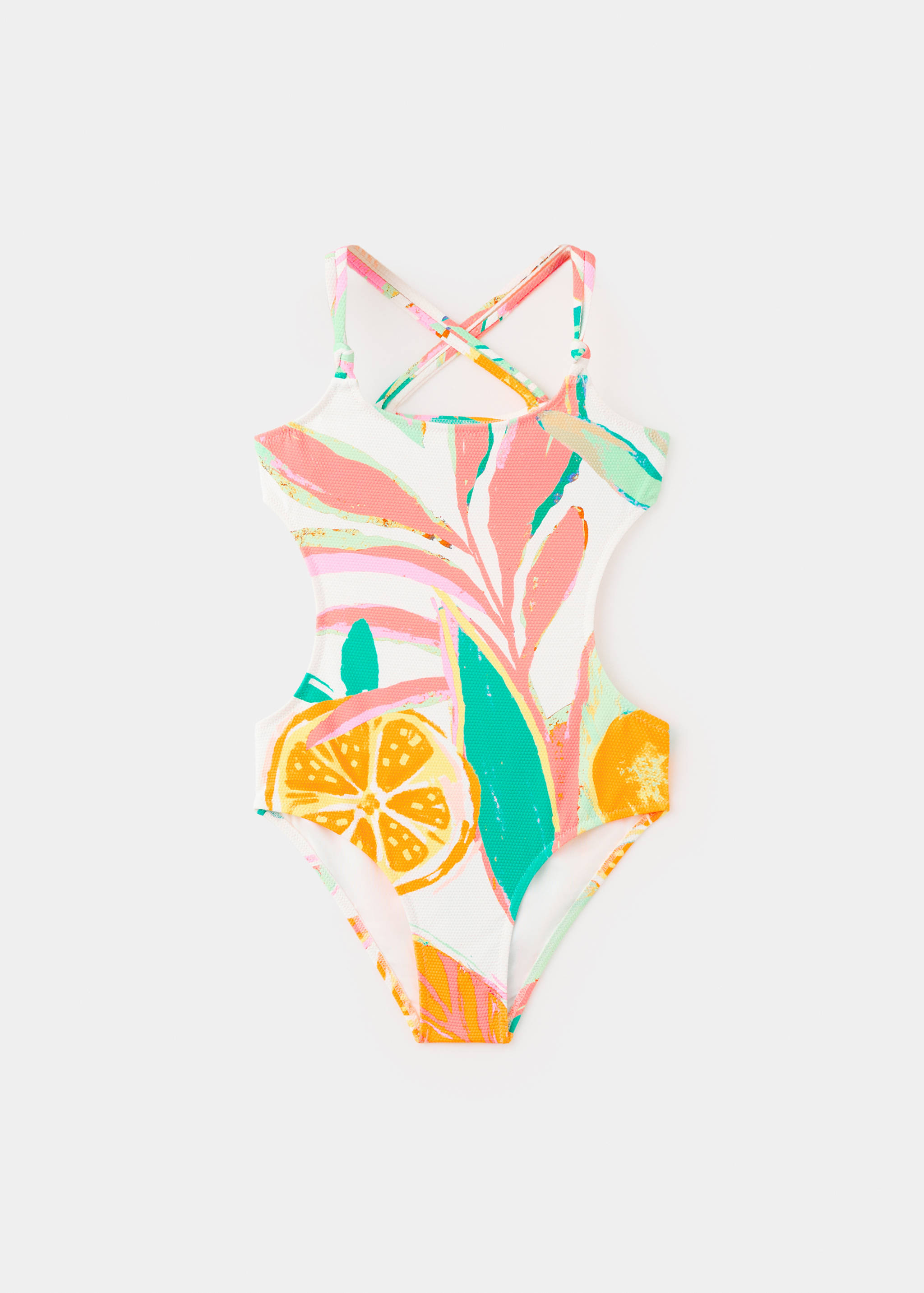 Printed swimsuit with side openings - Article without model
