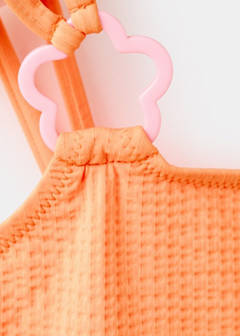 Floral ring swimsuit — Neon Orange 2