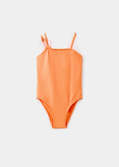 Floral ring swimsuit — Neon Orange 1