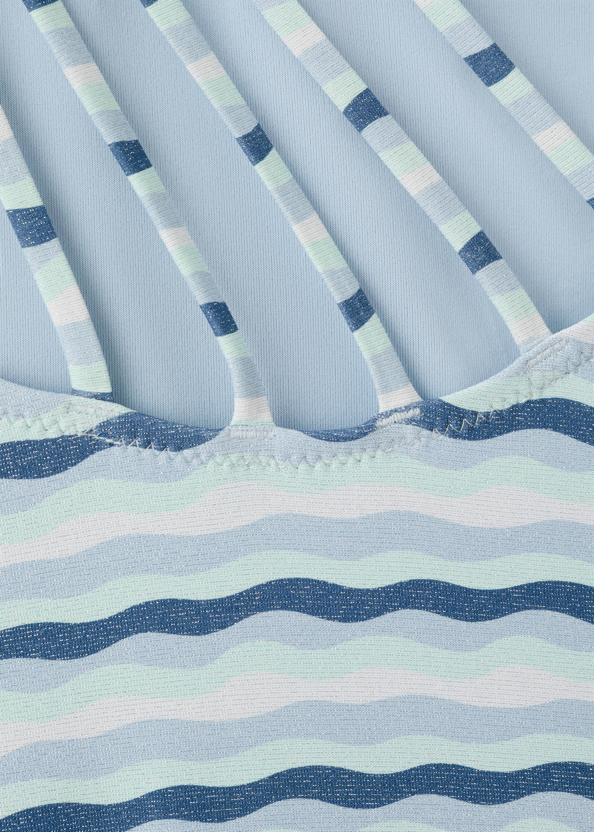 Asymmetric striped swimsuit - Details of the article 8