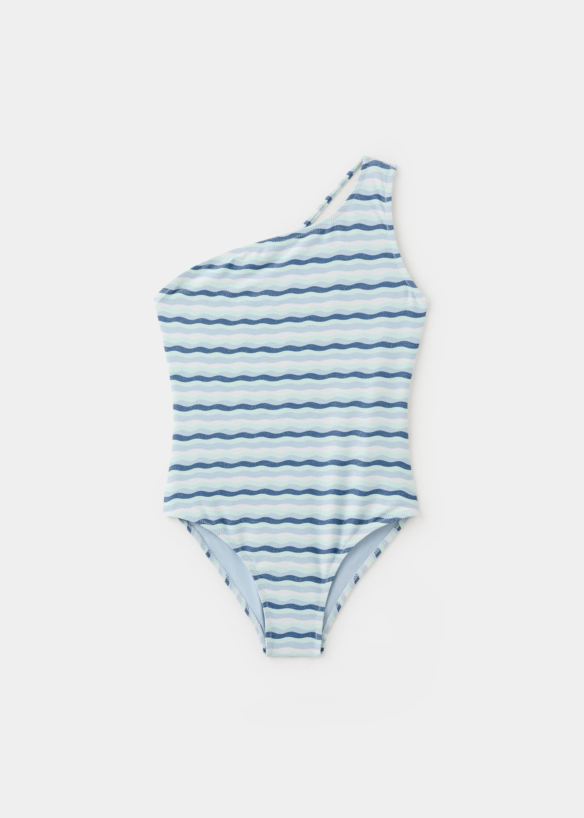 Asymmetric striped swimsuit - Article without model
