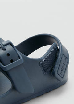 Rubberised buckle sandals — Navy 5