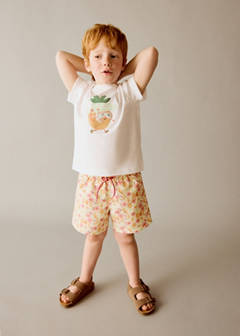 Fruit-print swimming trunks — Pastel Green 1