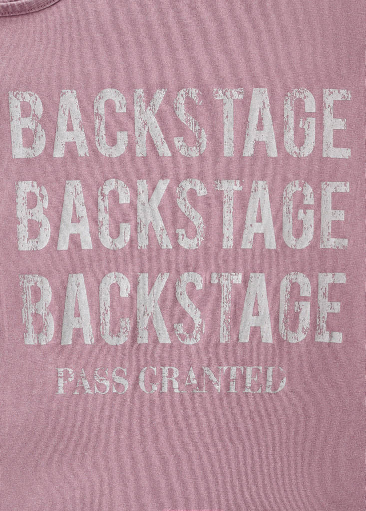 One-shoulder detail T-shirt — Pink