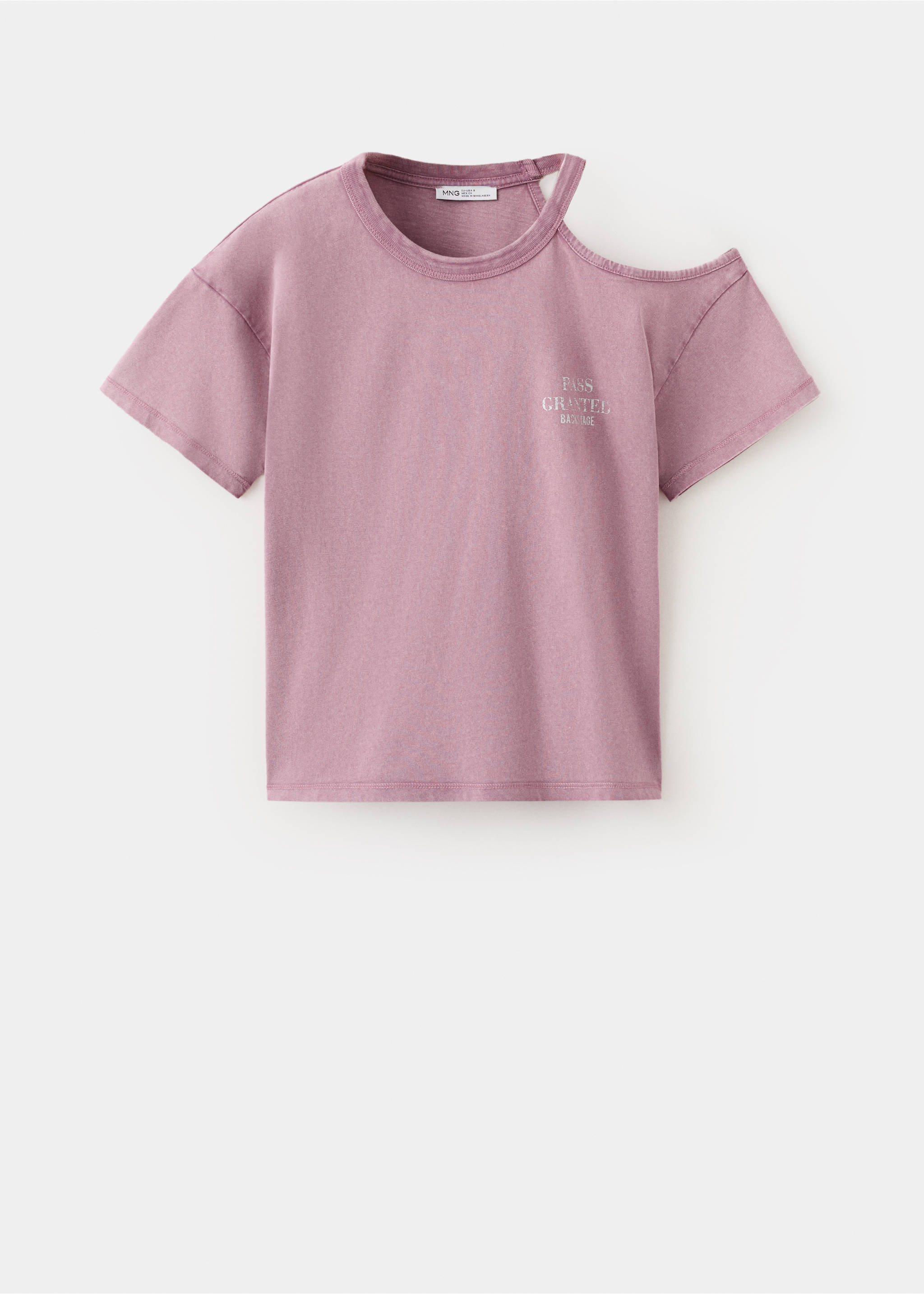 Camiseta detalle hombro descubierto - Artículo sin modelo, Rosa. Ref: 27017908-00.
