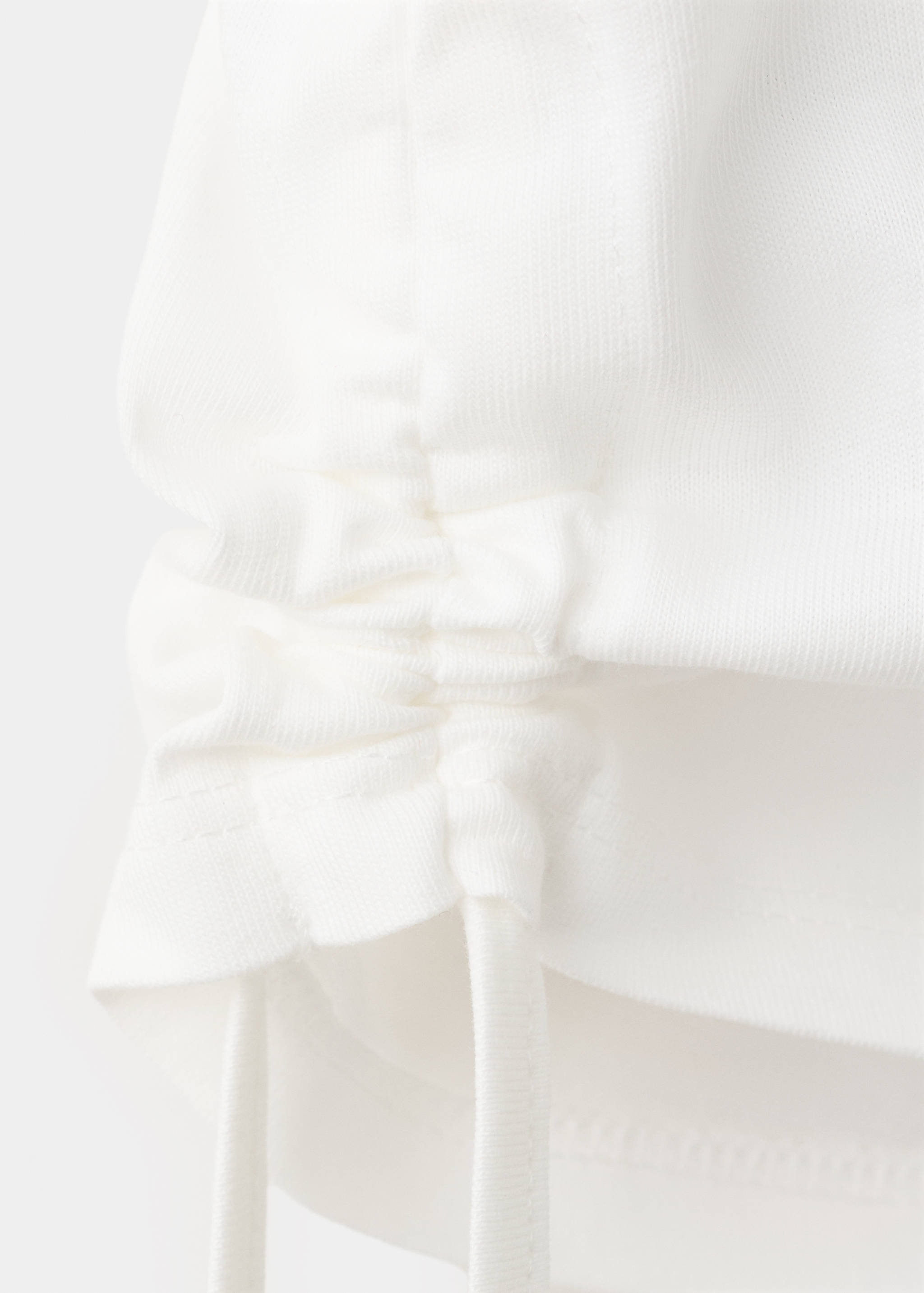 Printed cotton T-shirt with ties - Details of the article 8