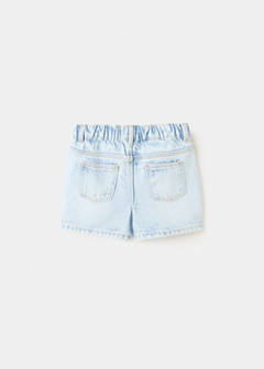 Denim bermuda shorts with drawstring — Light Blue 5